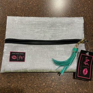 Medium Silver Makeup Junkie Bag